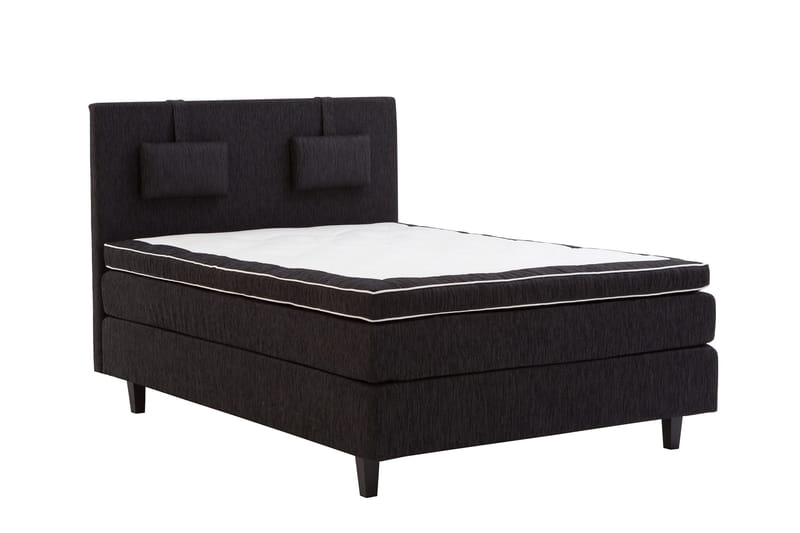 Charleston Kontinentalseng 120x200, Svart