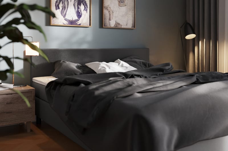 Charm Komplett Sengepakke 120x200 - Mørkegrå - Komplett sengepakke - Kontinentalsenger - Dobbeltsenger