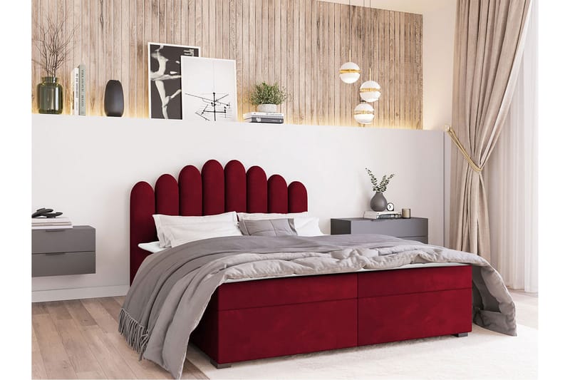 Chepstow Kontinentalseng 140x200 cm Medium - Rød - Møbler - Senger - Kontinentalsenger