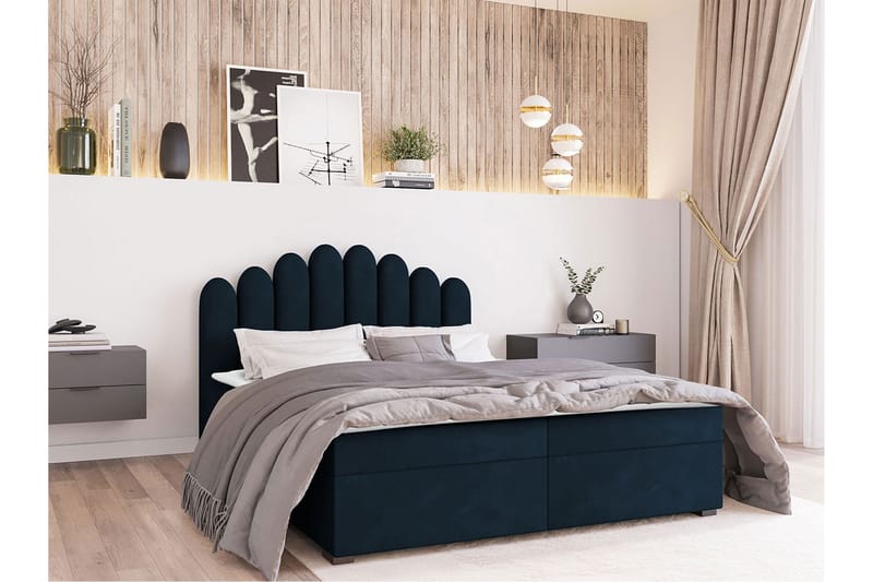 Chepstow Kontinentalseng 180x200 cm Medium - Blå - Møbler - Senger - Kontinentalsenger