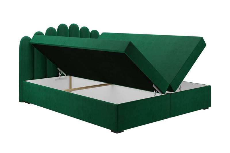 Chepstow Kontinentalseng 180x200 cm Medium - Fløyel/Mørkegrønn - Møbler - Senger - Kontinentalsenger