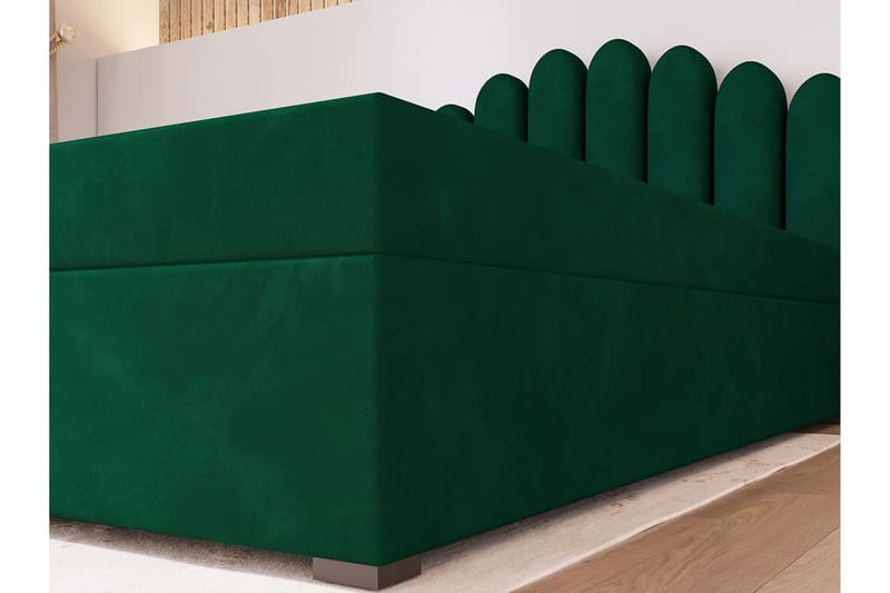 Chepstow Kontinentalseng 180x200 cm Medium - Fløyel/Mørkegrønn - Møbler - Senger - Kontinentalsenger