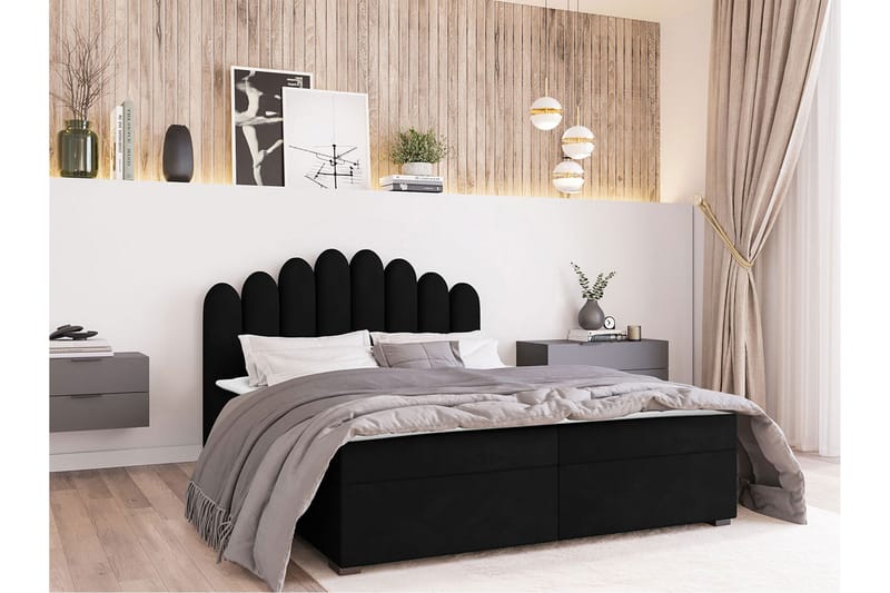 Chepstow Kontinentalseng 180x200 cm Medium - Svart - Møbler - Senger - Kontinentalsenger