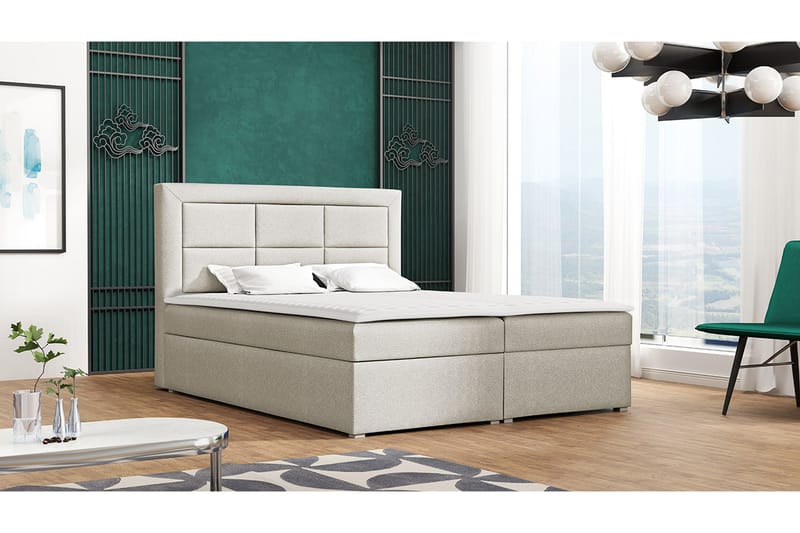 Clasic Box Kontinentalseng 140x215 cm - Beige - Møbler - Senger - Kontinentalsenger