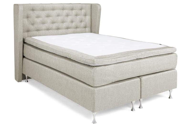 Cloud Komplett Sengepakke 140x200 - Sider Beige/Hvit - Møbler - Senger - Komplett sengepakke