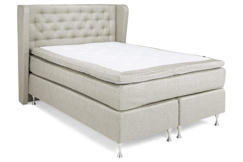 Cloud Komplett Sengepakke 140x200 - Sider Beige/Hvit - Møbler - Senger - Kontinentalsenger