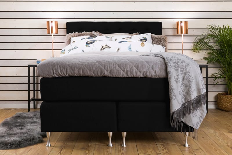 Cloud Komplett Sengepakke 140x200 - Sider Svart/Hvit - Møbler - Senger - Komplett sengepakke