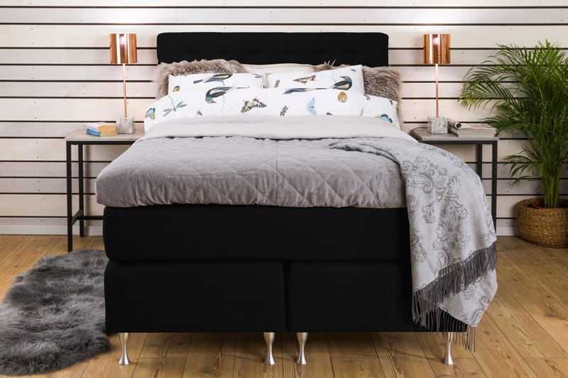 Cloud Komplett Sengepakke 140x200 - Sider Svart/Hvit - Møbler - Senger - Kontinentalsenger