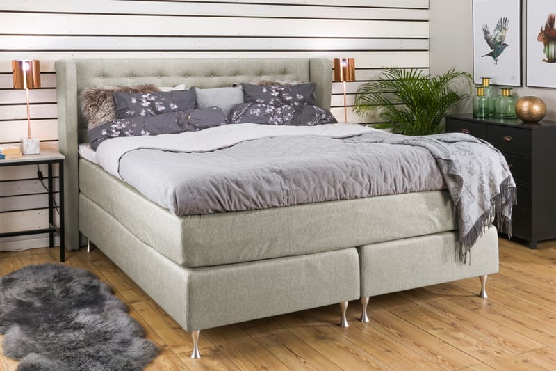 Cloud Komplett Sengepakke 160x200 - Beige - Møbler - Senger - Komplett sengepakke