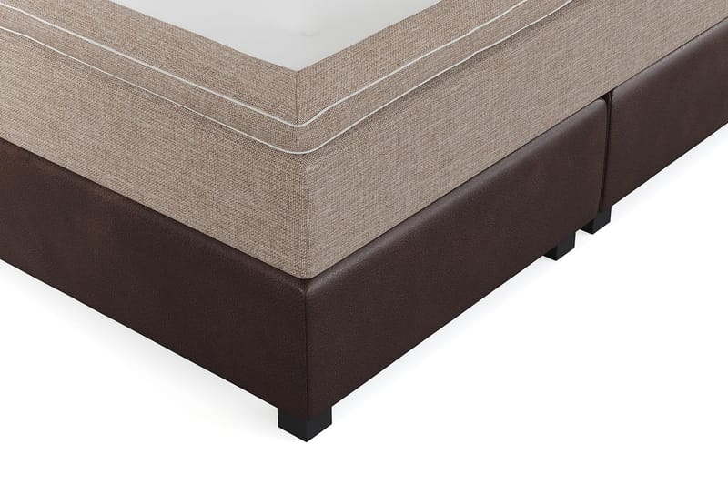 Cuba Kontinentalseng 180x200 - (+Flere valg) Beige/Brun - Møbler - Senger - Komplett sengepakke