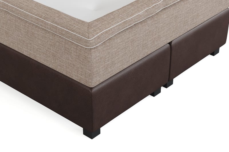 Cuba Sengepakke 140x200 med To Brune Puter - (+Flere valg) Beige/Brun - Møbler - Senger - Kontinentalsenger