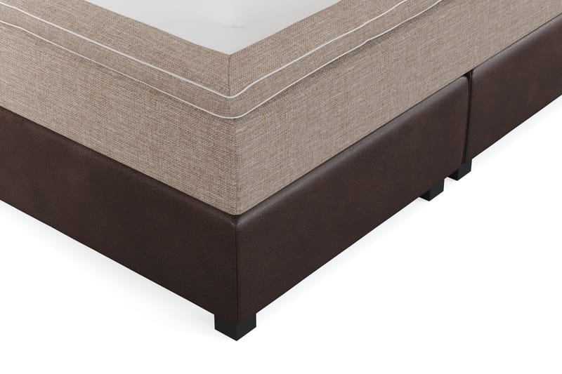 Cuba Sengepakke 160x200 med To Brune Puter - (+Flere valg) Beige/Brun - Møbler - Senger - Kontinentalsenger