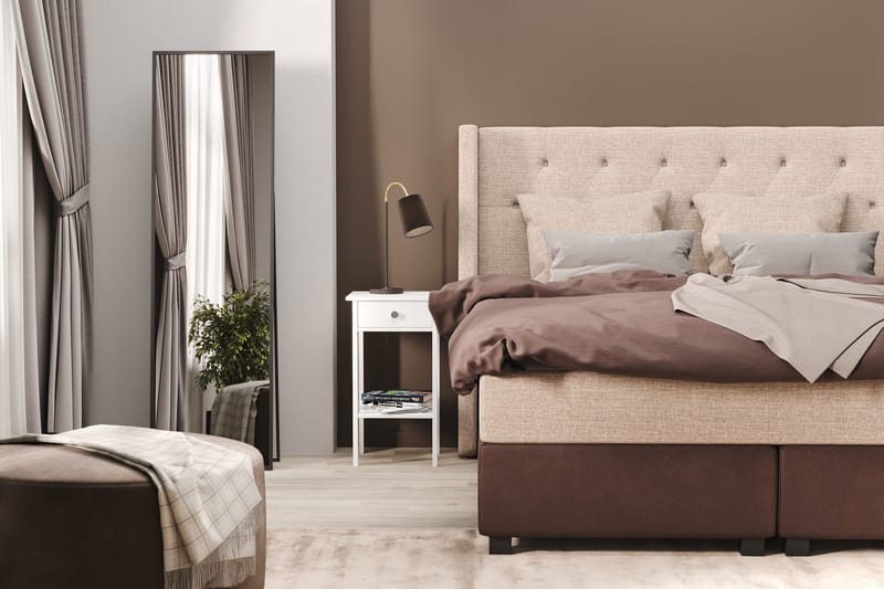 Cuba Sengepakke 210x210 med To Beige Puter - (+Flere valg) Beige/Brun - Møbler - Senger - Kontinentalsenger