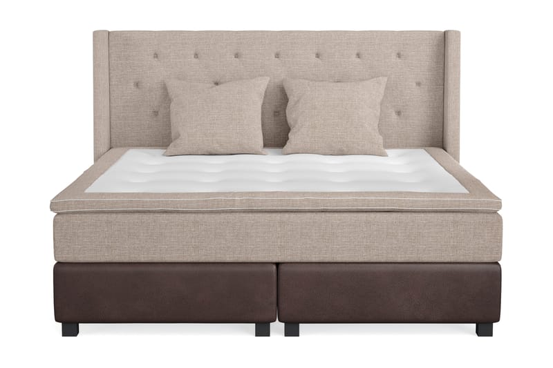 Cuba Sengepakke 210x210 med To Beige Puter - (+Flere valg) Beige/Brun - Møbler - Senger - Kontinentalsenger