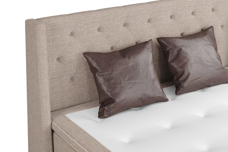 Cuba Sengepakke 210x210 med To Brune Puter - (+Flere valg) Beige/Brun - Møbler - Senger - Kontinentalsenger