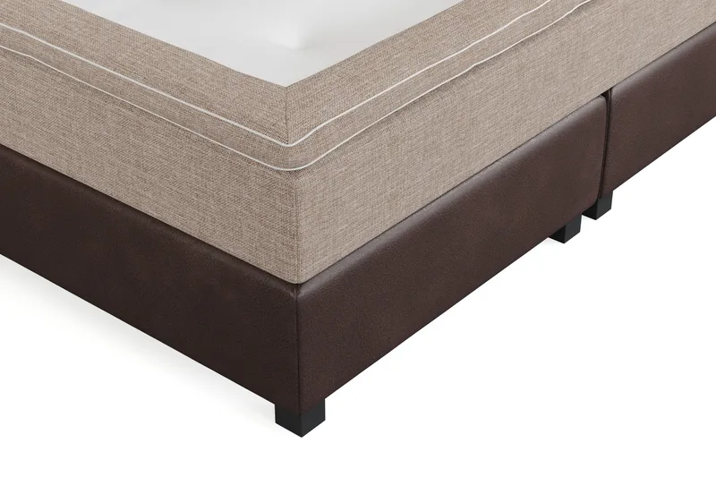 Cuba Sengepakke 210x210 med To Brune Puter - (+Flere valg) Beige/Brun - Møbler - Senger - Kontinentalsenger