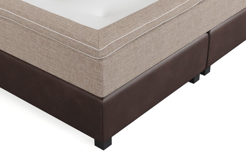 Cuba Sengepakke 210x210 med Tre Beige Puter - (+Flere valg) Beige/Brun - Møbler - Senger - Komplett sengepakke