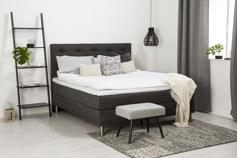 Diplomat Komplett Sengepakke 180x200 - Mørkegrå - Møbler - Senger - Komplett sengepakke