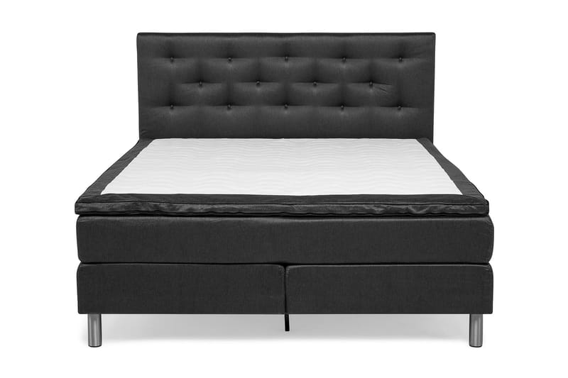 Diplomat Kontinentalseng 160x200 Mørkegrå - Komplett sengepakke - Kontinentalsenger