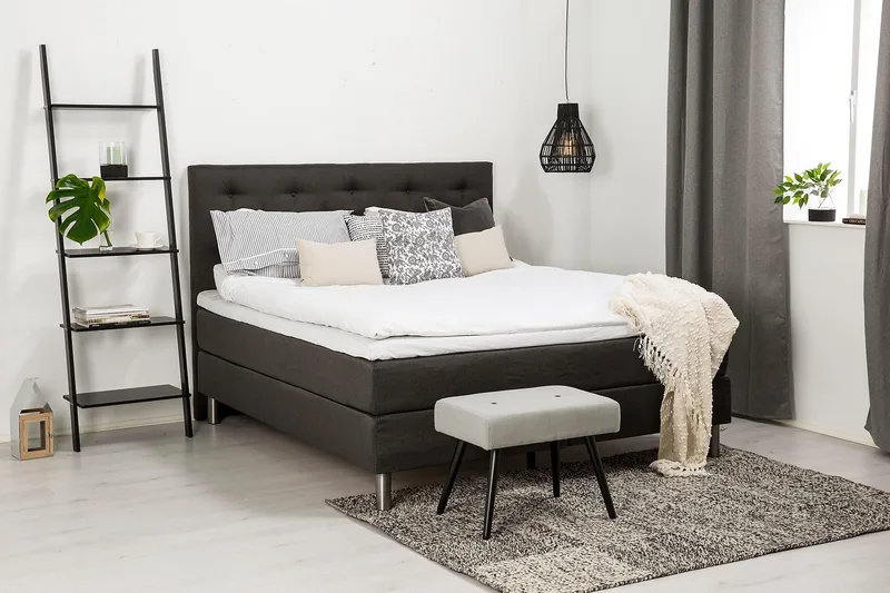 Diplomat Kontinentalseng 180x200 Mørkegrå - Møbler - Senger - Kontinentalsenger