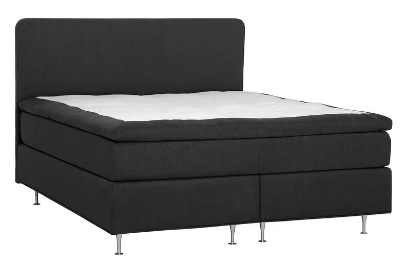 Dolly Kontinentalseng 180x200 cm Memoryfoam - Mørkegrå/Svarte Ben - Møbler - Senger - Kontinentalsenger
