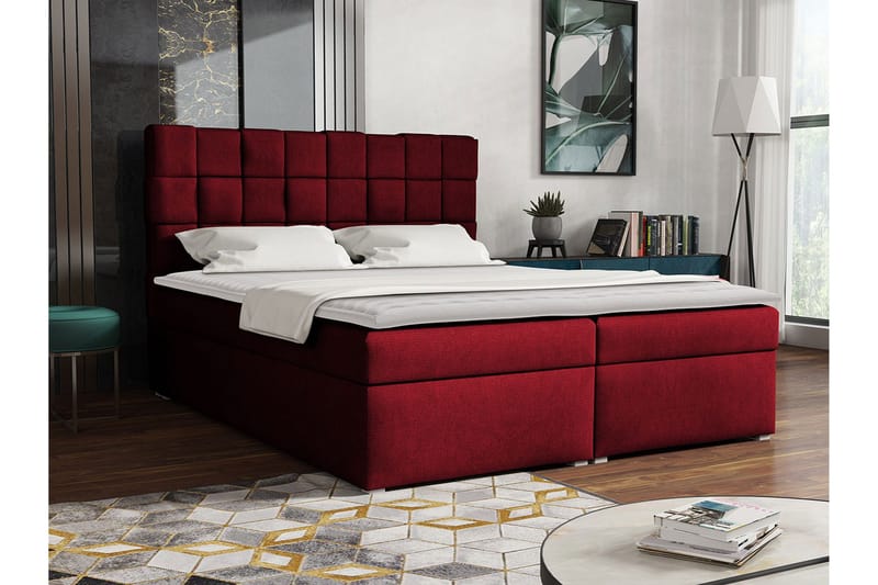 Eirado Kontinentalseng 160x200 cm - Rød - Møbler - Senger - Kontinentalsenger