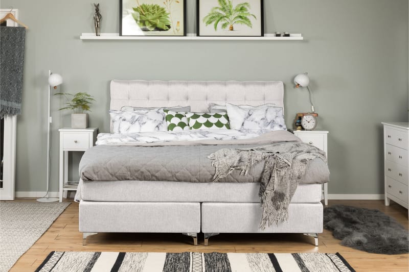 Elite Basic Komplett Sengepakke Kontinentalseng 180x200 - Beige - Møbler - Senger - Komplett sengepakke