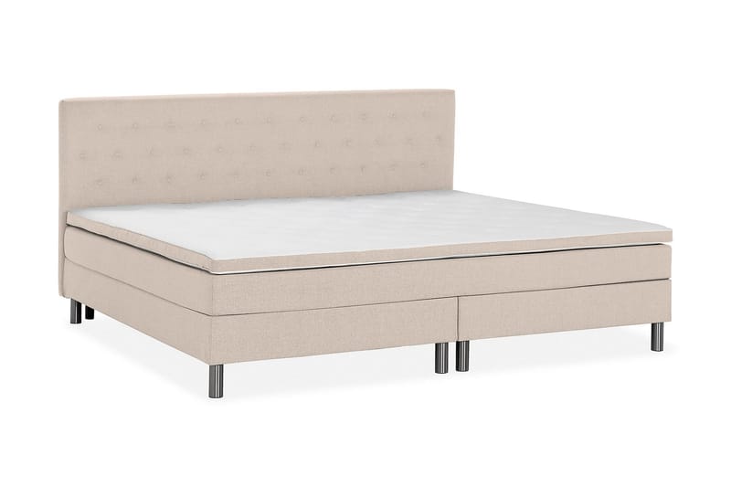 Ella Familieseng 240x210 cm - (+Flere valg) Beige - Møbler - Senger - Komplett sengepakke