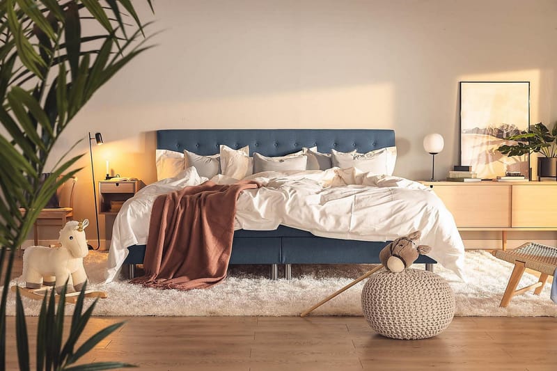 Ella Familieseng 240x210 cm - (+Flere valg) Mørkeblå - Møbler - Senger - Kontinentalsenger