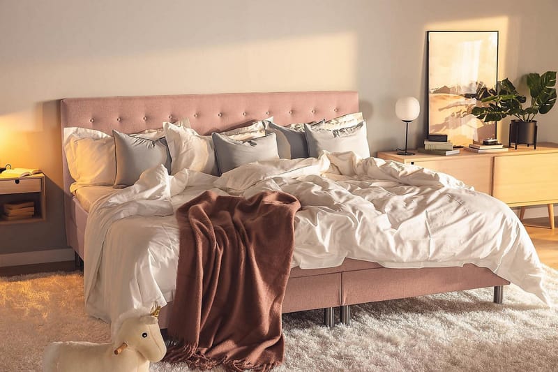 Ella Familieseng 240x210 cm - (+Flere valg) Rosa - Møbler - Senger - Kontinentalsenger