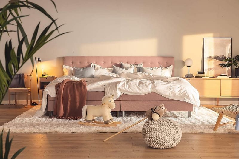 Ella Familieseng 280x210 cm - (+Flere valg) Rosa - Møbler - Senger - Kontinentalsenger