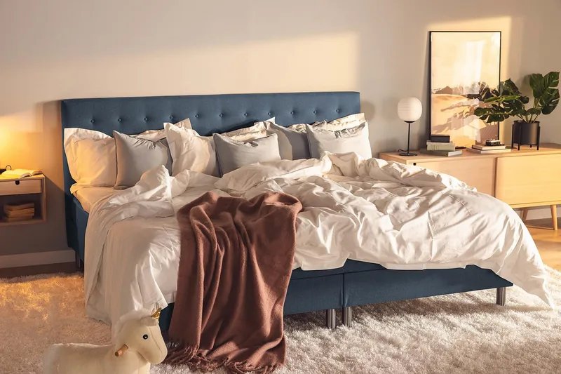 Ella Familieseng Sengepakke 240x200 cm - (+Flere valg) Mørkeblå - Møbler - Senger - Kontinentalsenger