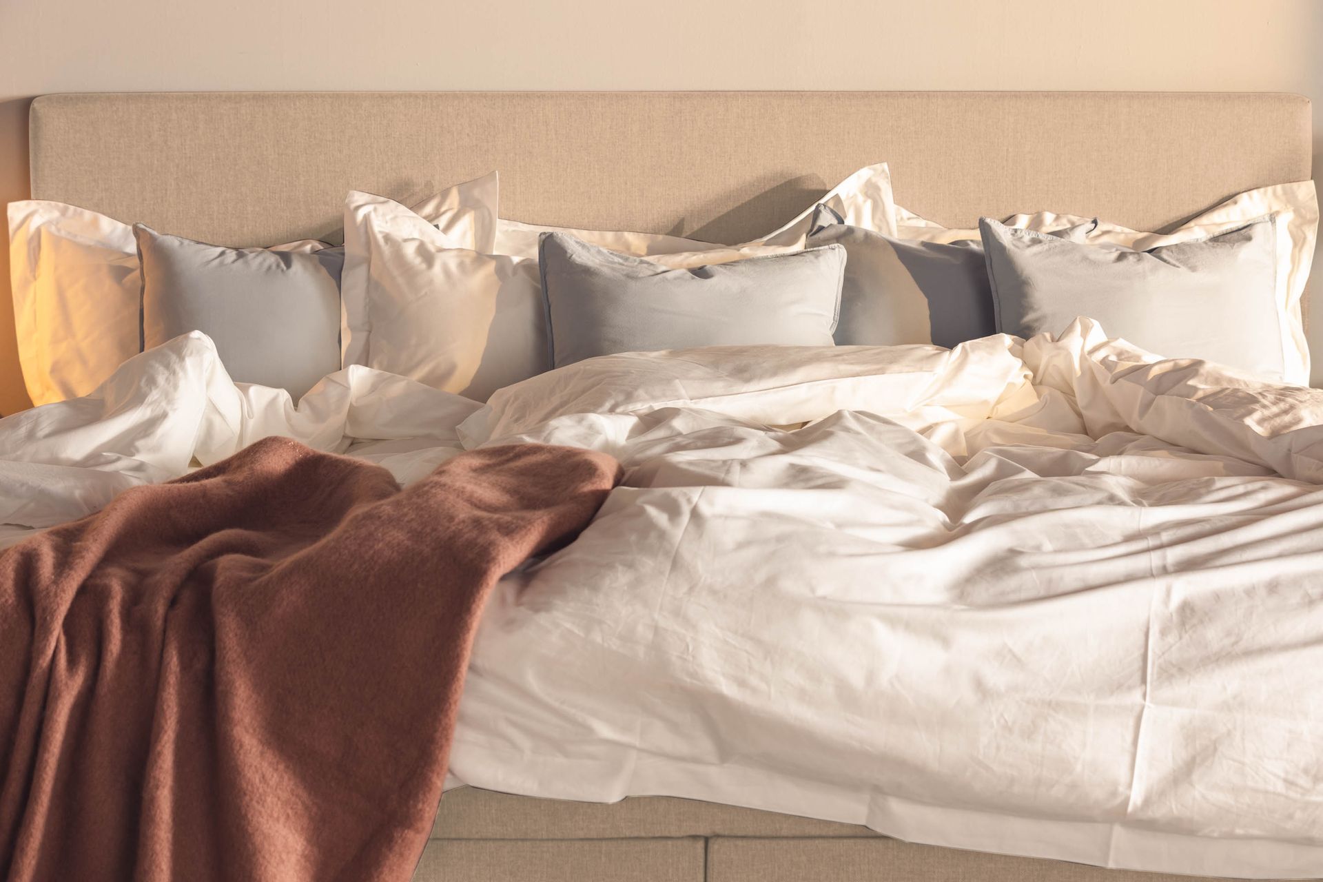 Ella Familieseng Sengepakke 240x210 cm - (+Flere valg) Beige - Møbler - Senger - Komplett sengepakke