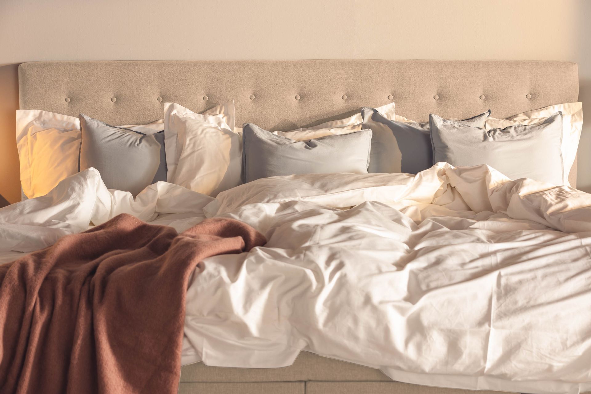 Ella Familieseng Sengepakke 240x210 cm - (+Flere valg) Beige - Møbler - Senger - Komplett sengepakke