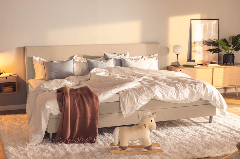 Ella Familieseng Sengepakke 280x210 cm - (+Flere valg) Beige - Møbler - Senger - Komplett sengepakke