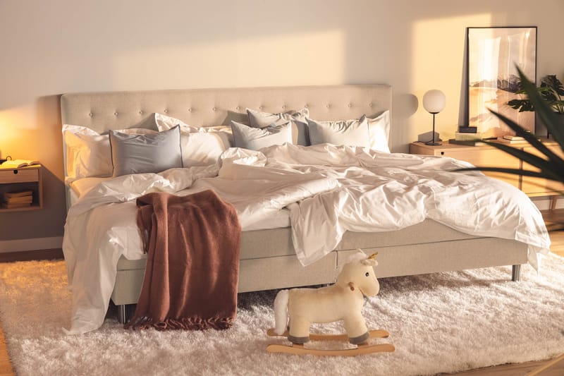 Ella Familieseng Sengepakke 280x210 cm - (+Flere valg) Beige - Møbler - Senger - Kontinentalsenger