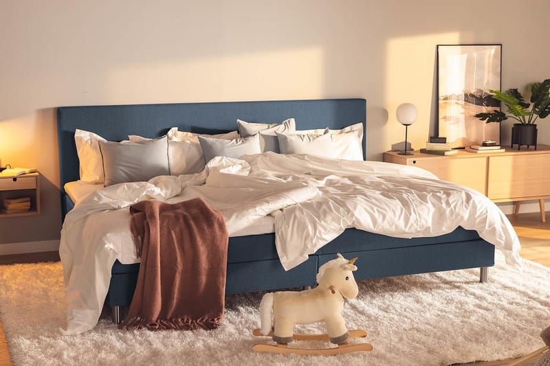 Ella Familieseng Sengepakke 280x210 cm - (+Flere valg) Mørkeblå - Møbler - Senger - Komplett sengepakke