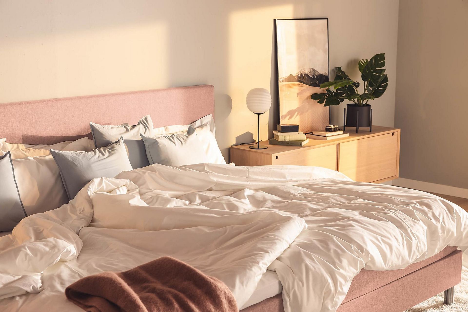 Ella Familieseng Sengepakke 280x210 cm - (+Flere valg) Rosa - Møbler - Senger - Komplett sengepakke