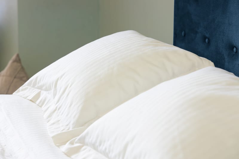 Ella Sengepakke 120x200cm Dypheftet - Mørkeblå / Fløyel - Komplett sengepakke - Kontinentalsenger