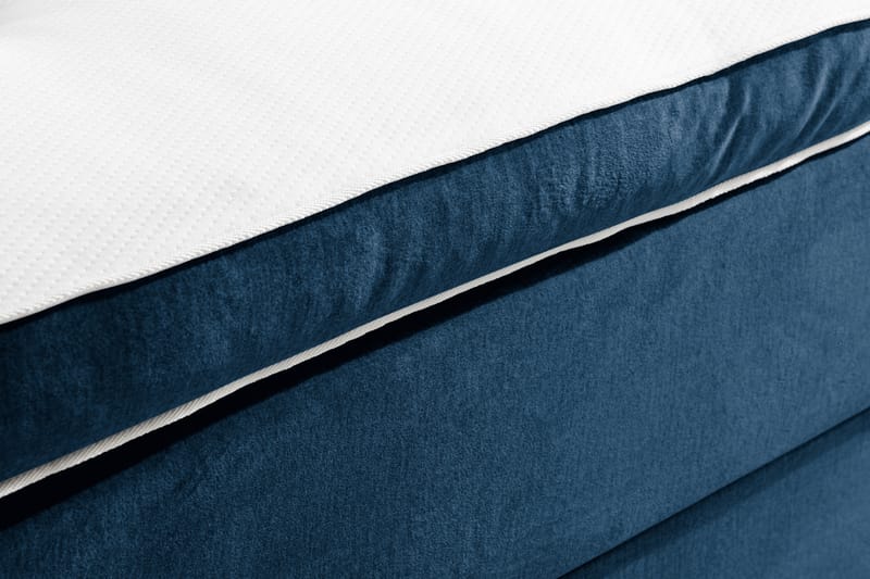 Ella Sengepakke 120x200cm Dypheftet - Mørkeblå / Fløyel - Komplett sengepakke - Kontinentalsenger