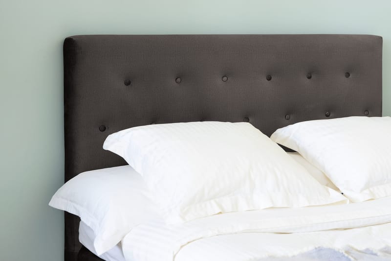 Ella Sengepakke 120x200cm Dypheftet - Mørkegrå / fløyel - Møbler - Senger - Kontinentalsenger