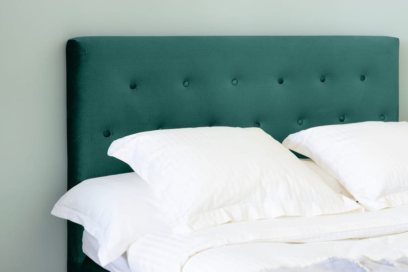 Ella Sengepakke 120x200cm Dypheftet - Mørkegrønn / Fløyel - Møbler - Senger - Kontinentalsenger