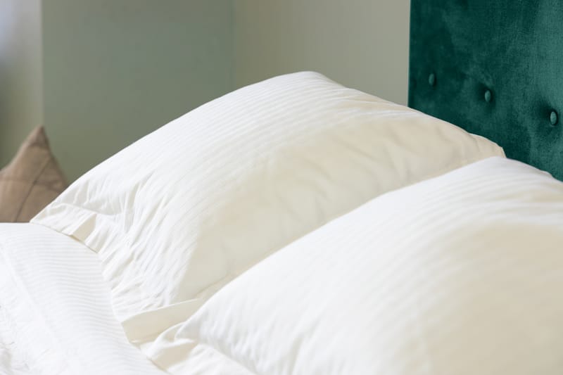 Ella Sengepakke 120x200cm Dypheftet - Mørkegrønn / Fløyel - Komplett sengepakke - Kontinentalsenger