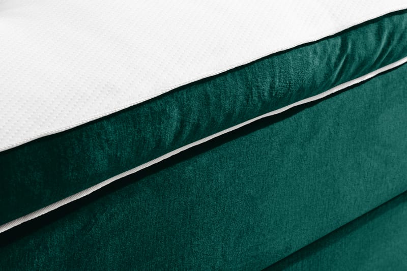 Ella Sengepakke 120x200cm Dypheftet - Mørkegrønn / Fløyel - Komplett sengepakke - Kontinentalsenger