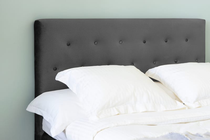 Ella Sengepakke 140x200cm Dypheftet - Mørkegrå / fløyel - Møbler - Senger - Kontinentalsenger