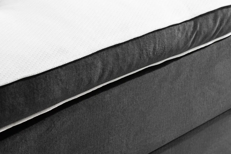 Ella Sengepakke 160x200cm Dypheftet - Mørkegrå / fløyel - Møbler - Senger - Kontinentalsenger