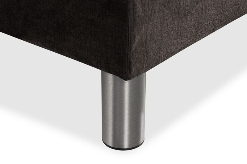 Ella Sengepakke 160x200cm Rutete Sengegavl - Mørkegrå / fløyel - Møbler - Senger - Kontinentalsenger