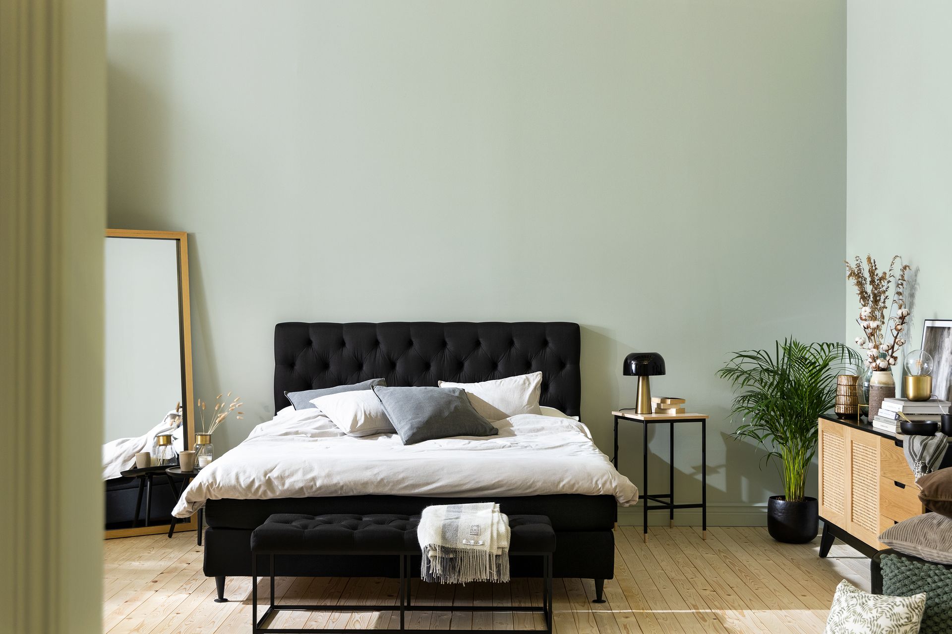 Ella Sengepakke 160x200cm - Svart - Møbler - Senger - Komplett sengepakke