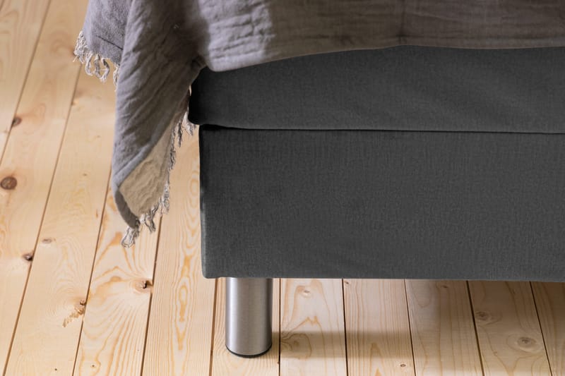 Ella Sengepakke 180x200cm Dypheftet - Mørkegrå / fløyel - Møbler - Senger - Kontinentalsenger