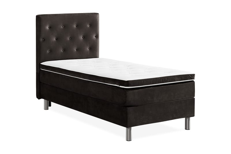 Ella Sengepakke 180x200cm Dypheftet - Mørkegrå / fløyel - Møbler - Senger - Kontinentalsenger